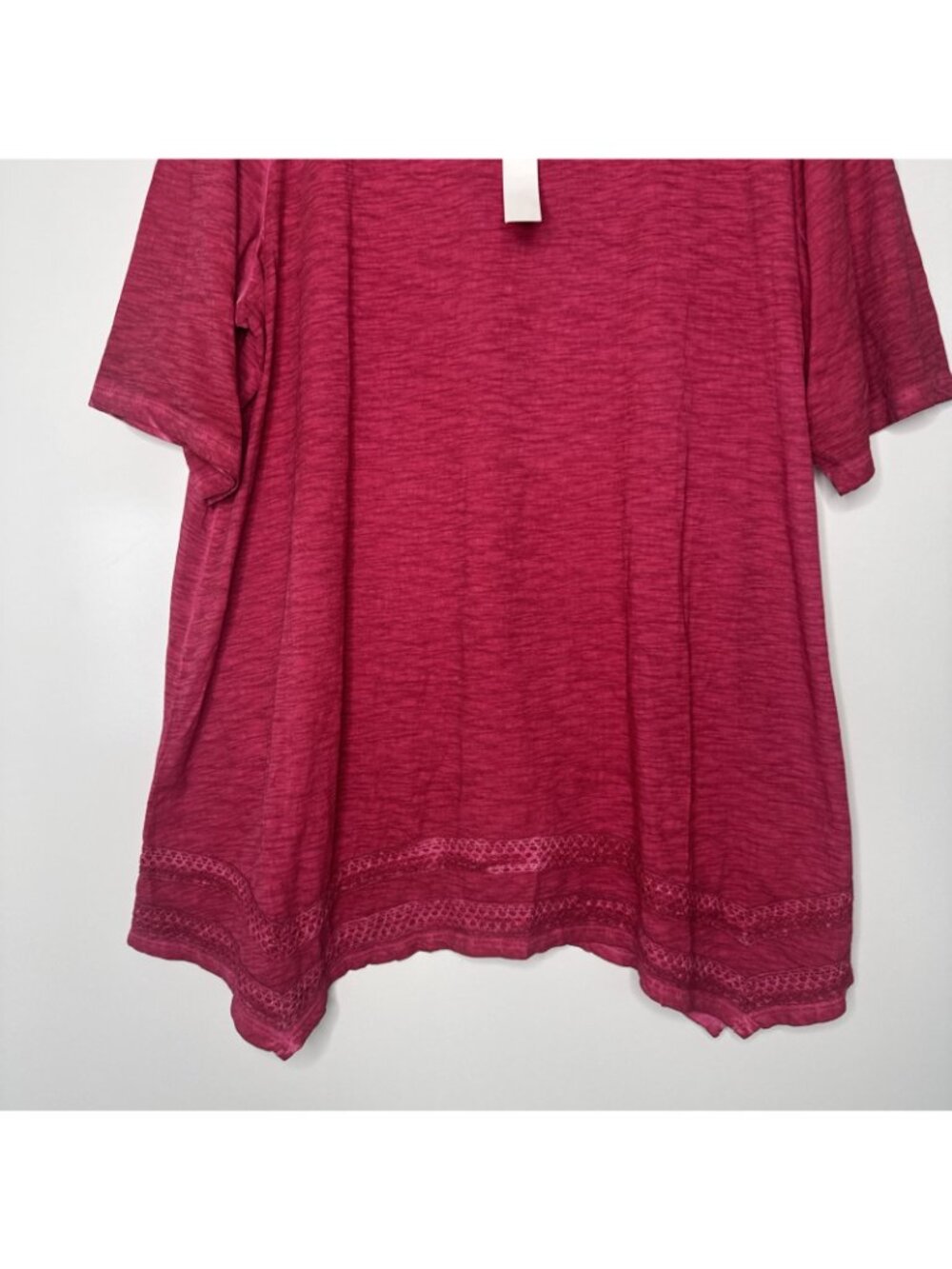 LOGO by Lori Goldstein Tunic Top 2X Short Sleeve Cotton Pink NWT - Picture 3 of 11